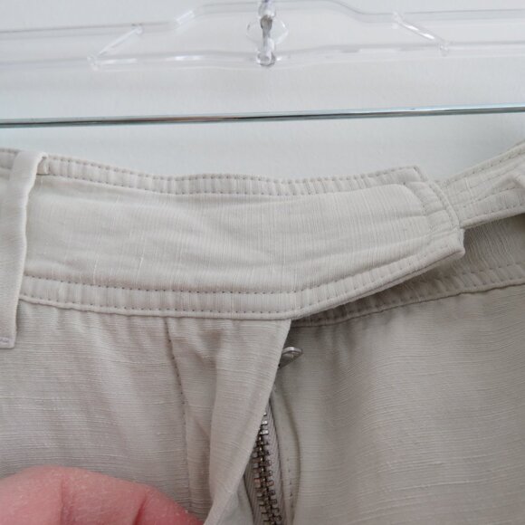 ARITZIA WILFRED Kafka Linen Blend Cropped Cargo Pants in Cream Neutral Size US 0 - Picture 6 of 15